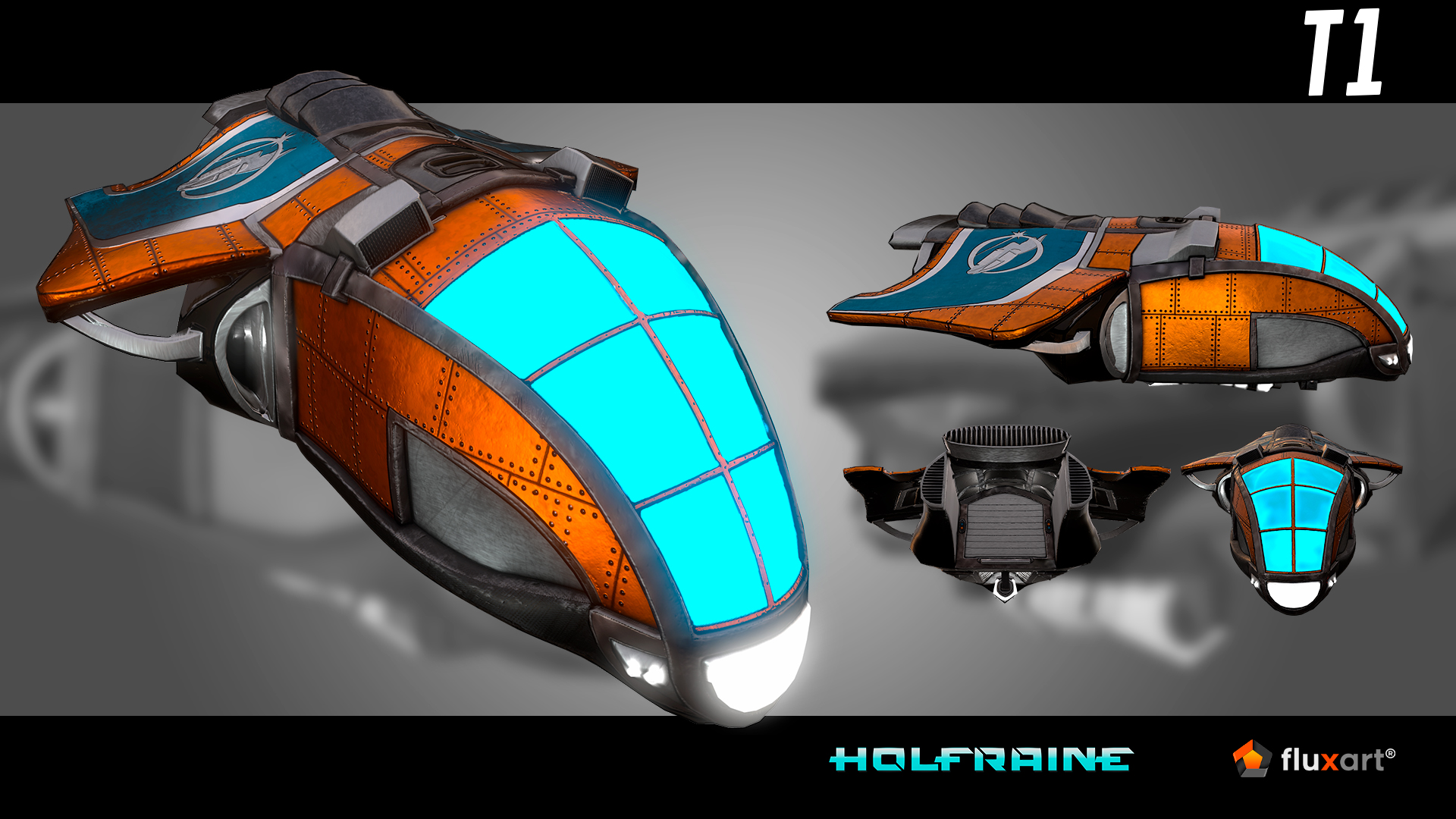Nave T1 de Holfraine en varias vistas